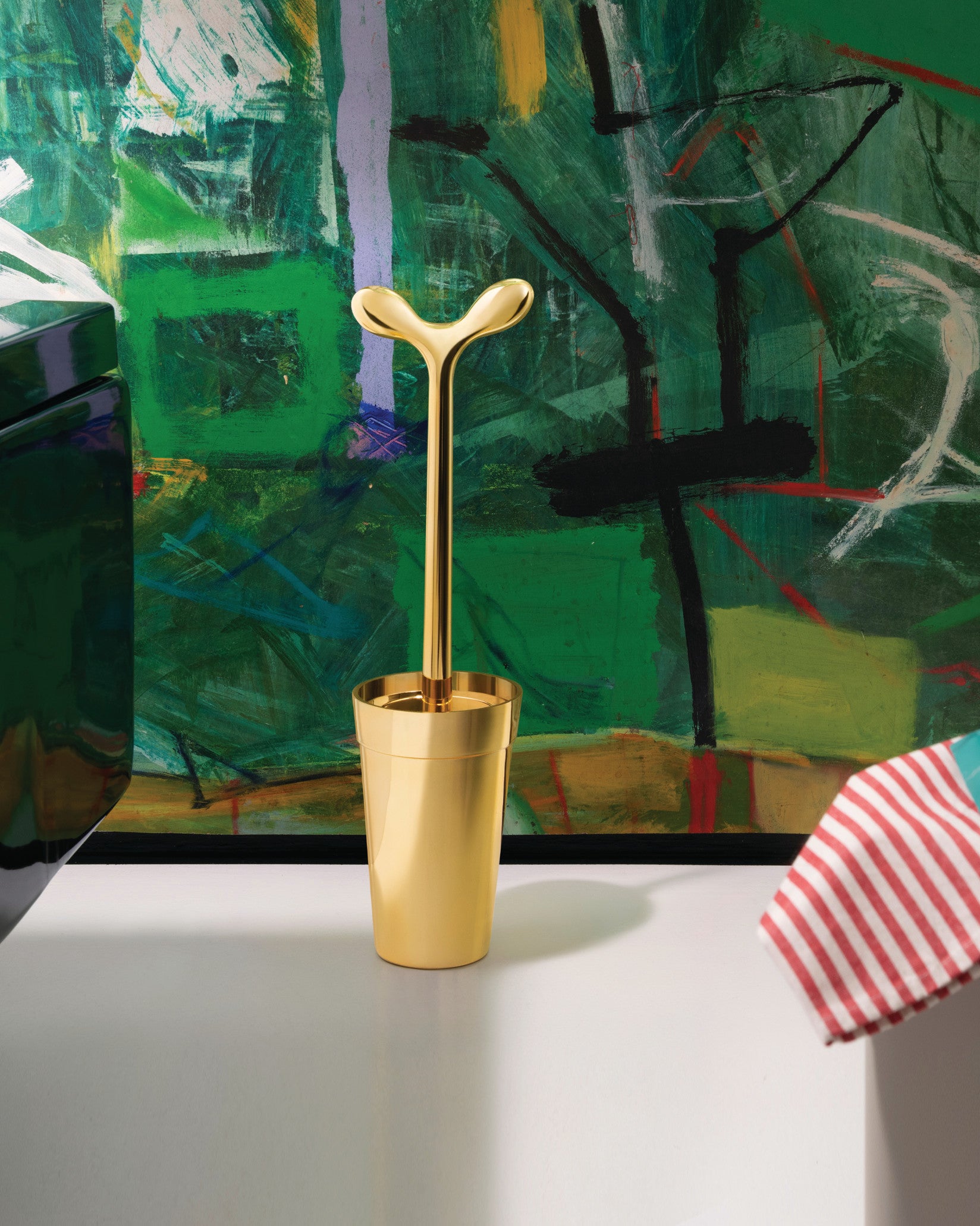 Merdolino Gold Default Title Balayette pour toilette Alessi 1