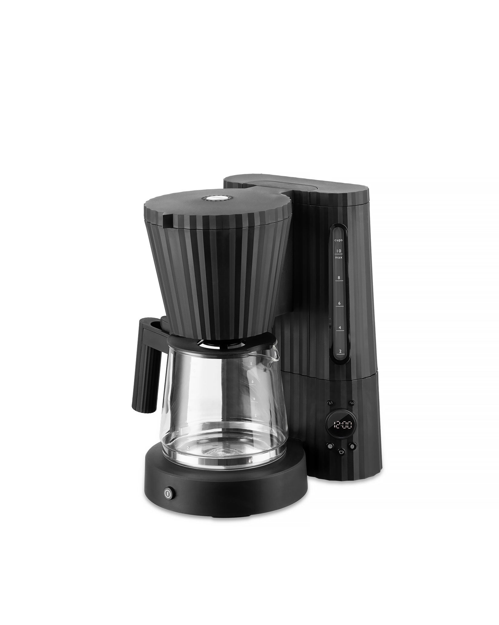Plissé black Macchina per caffè filtrato. Adattatore svizzero. Alessi