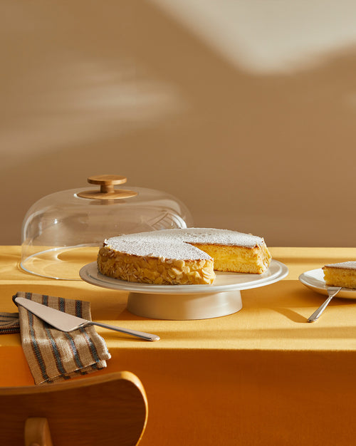 Mattina gris cálido Frutero con pie Alessi 1