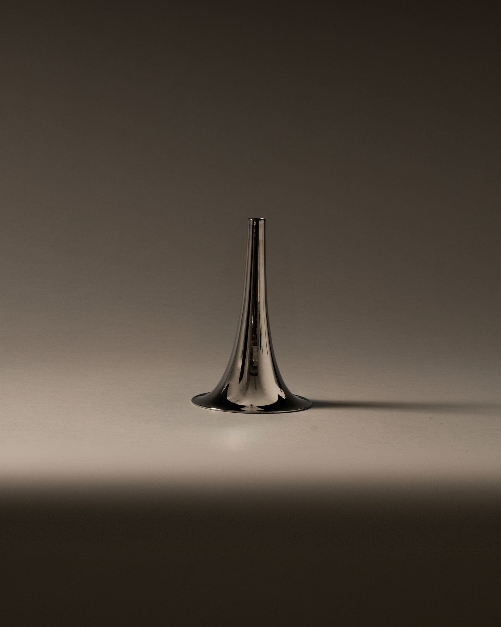 Trumpet silver-plated brass Florero Alessi 5