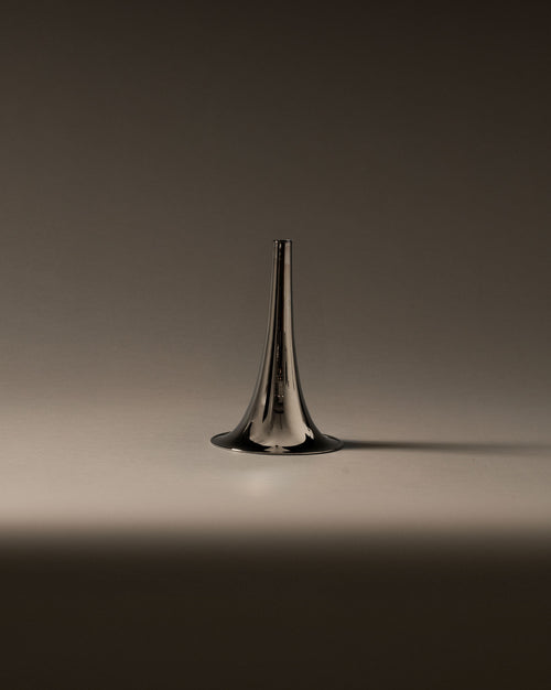 Trumpet silver-plated brass Blumenvase Alessi 5