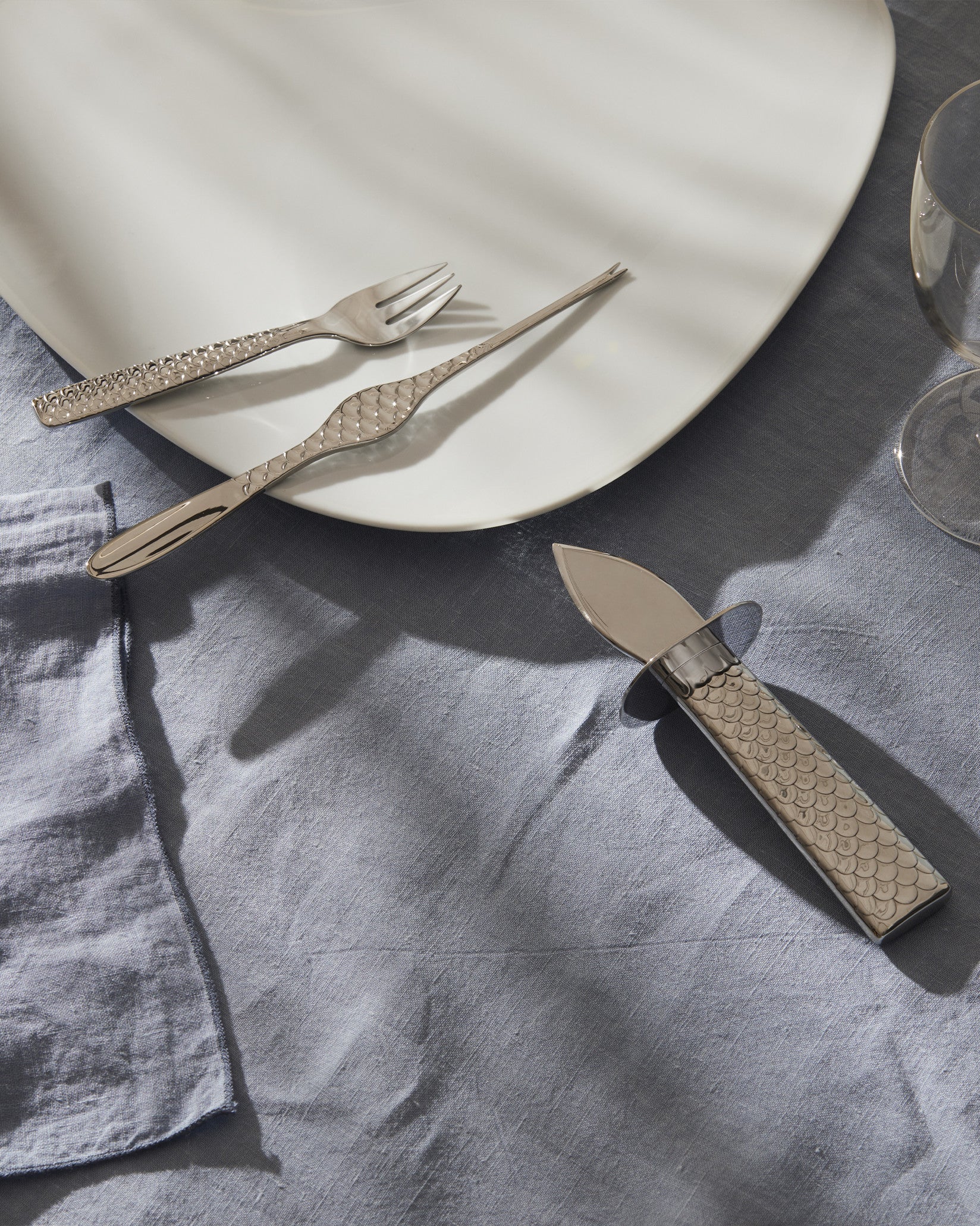 Colombina fish Default Title Set di 4 forchettine per ostriche e molluschi Alessi 1