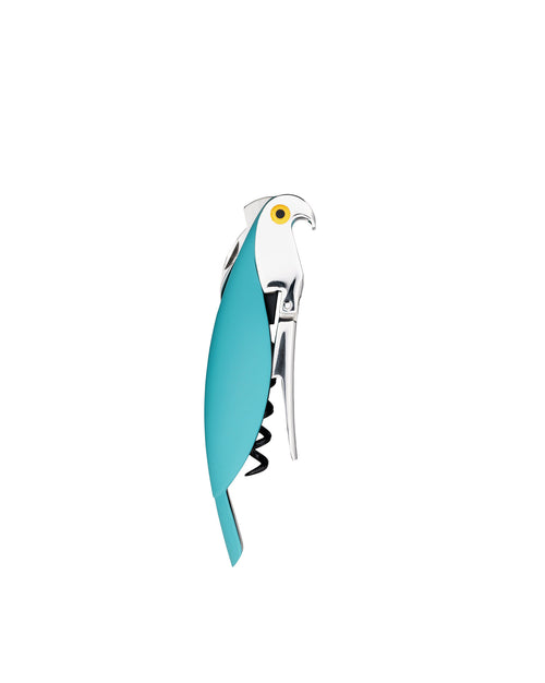 Parrot bleu clair Tire-bouchon sommelier Alessi
