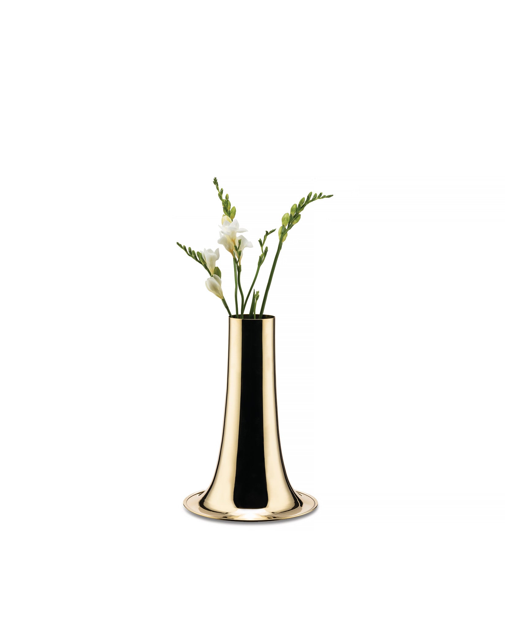 Trumpet silver-plated brass Blumenvase Alessi 3