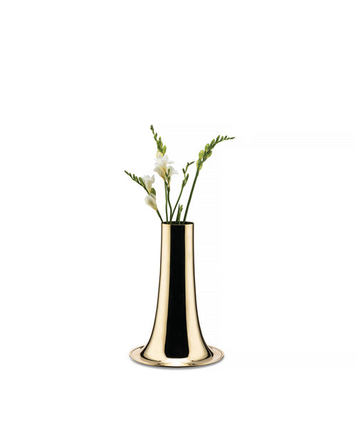 Trumpet silver-plated brass Blumenvase Alessi 3