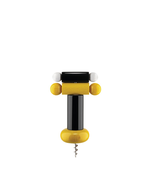 ES17 jaune, noir, blanc Tire-bouchon Alessi