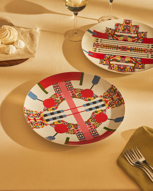 Holyhedrics decorazione 1, porcelain Piatto per dolci Alessi 1