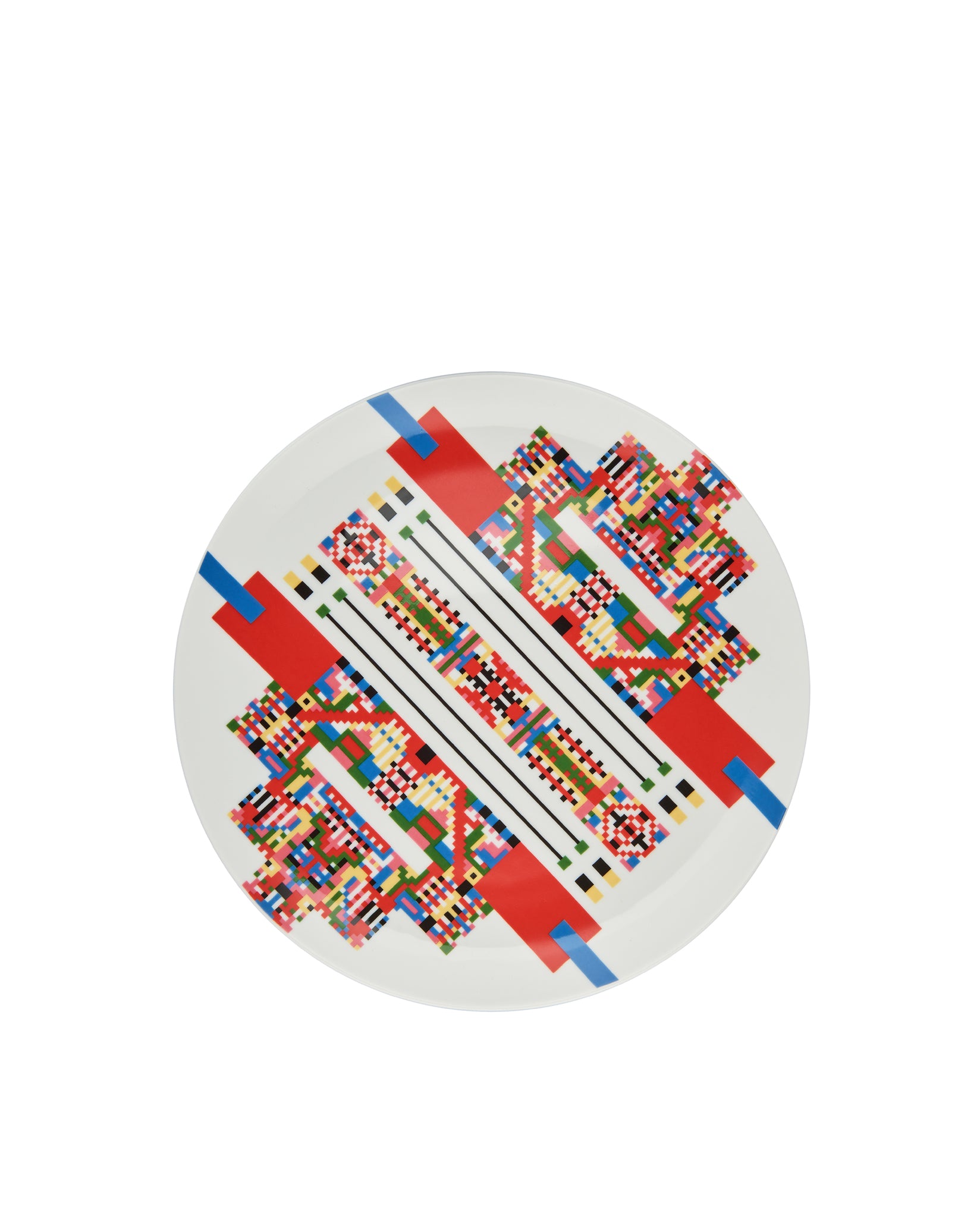 Holyhedrics decoration 2, porcelain Pastry plate Alessi