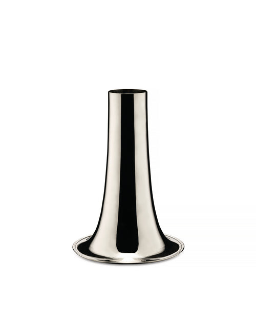 Trumpet silver-plated brass Blumenvase Alessi