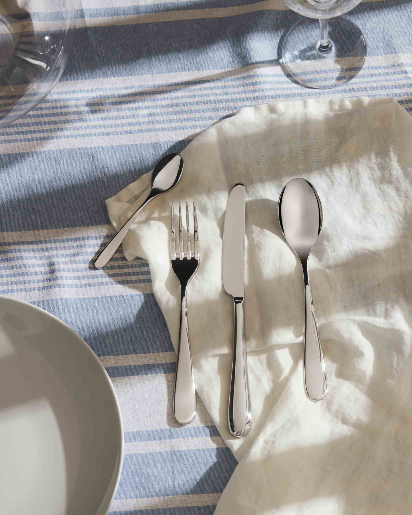 Nuovo Milano couteau manche creux Service à couverts 24 pièces Alessi 1