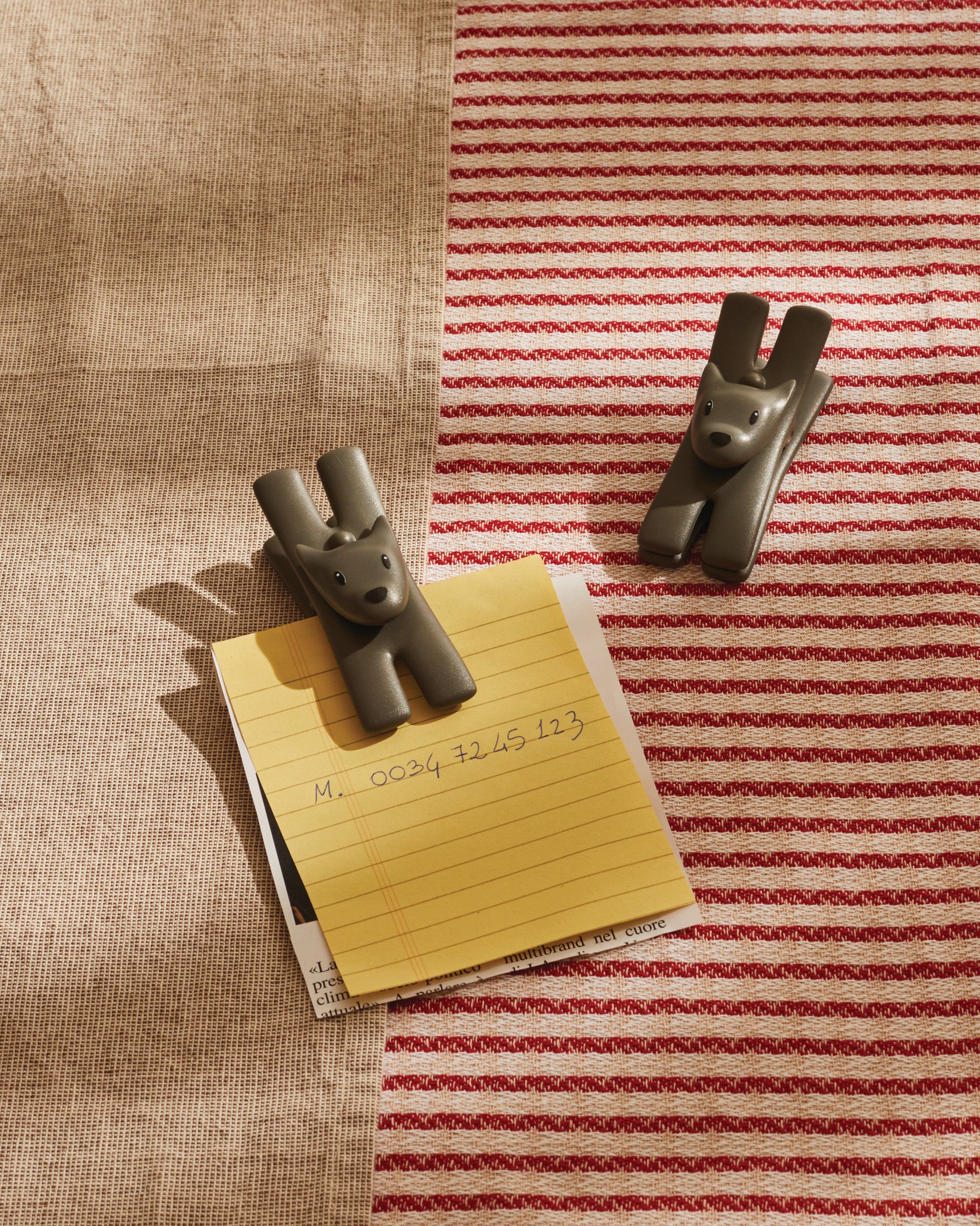 Giampo black Two clips set Alessi 1