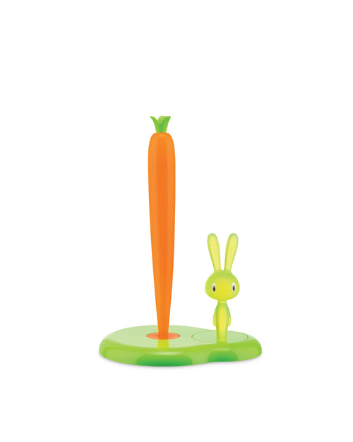 Bunny & Carrot vert, cm 29.5 || inch 11½″ Porte rouleau de papier de cuisine Alessi
