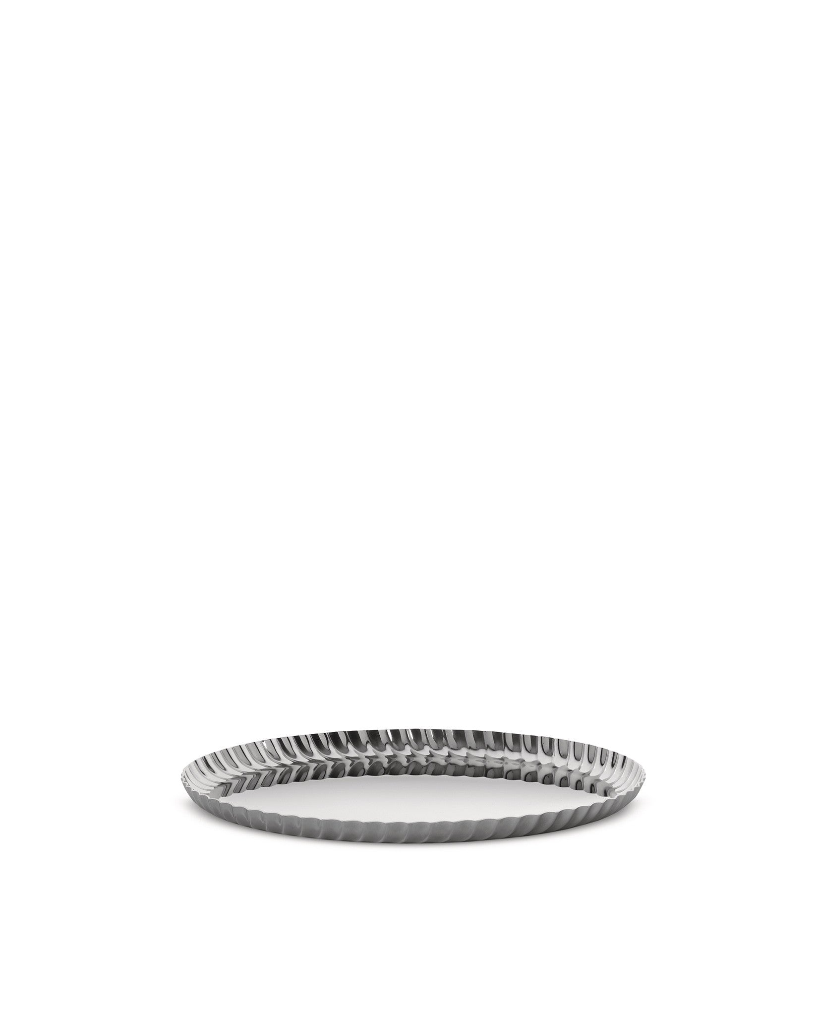 Pleats cm 23 || inch 9″ Plateau rond Alessi