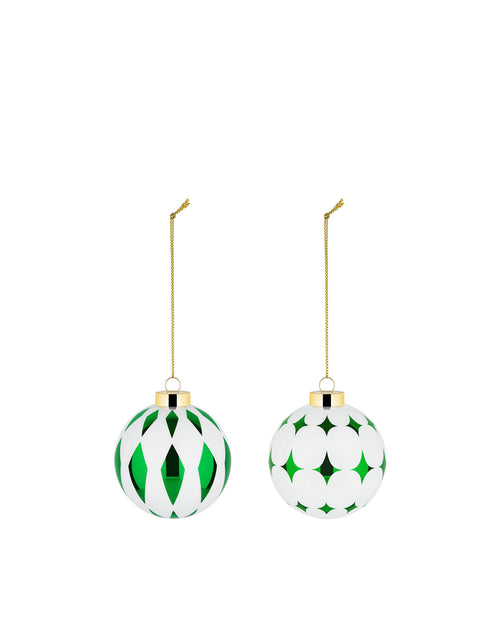 Delight Default Title Set bestehend aus 2 Weihnachtskugeln Alessi