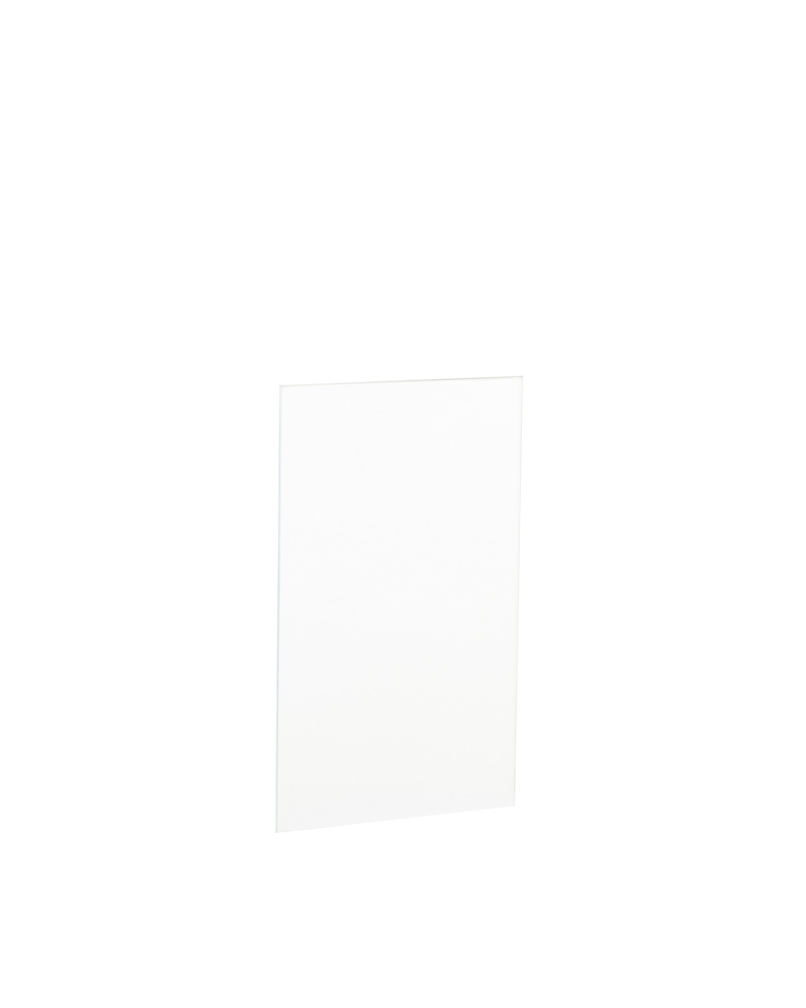 Clear rectangular panel spare part by Alessi on a white background.