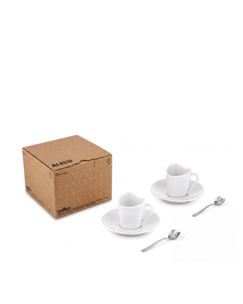 To Default Title Set de deux tasses à mocha avec soucoupe et deux cuillers à café Alessi 3