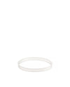 White translucent circular gasket by Alessi with a raised outer edge, isolated on a white background.