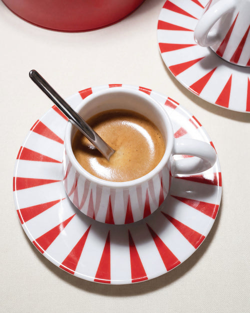 Delight grün Set aus zwei Mokka-Obertassen mit Untertassen Alessi 2