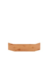 Light brown bamboo spare part by Alessi, with natural wood grain and curved, angled ends.