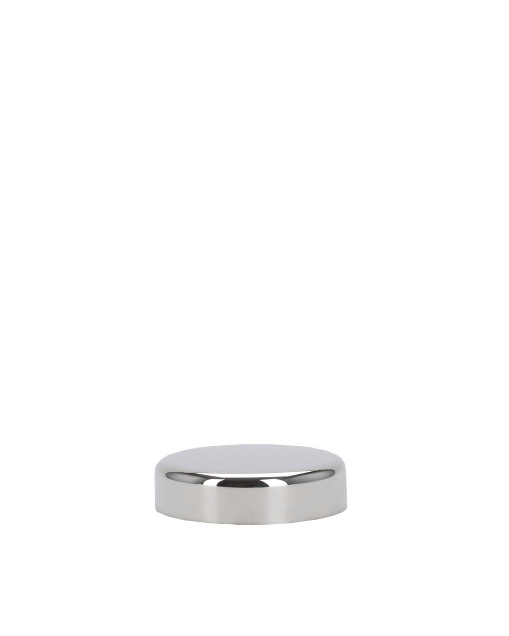 Silver metallic spare part by Alessi with a polished, reflective finish and a smooth, domed top.