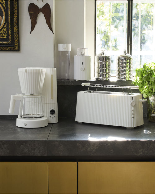 Plissé black Langer Doppelfach-Toaster. Schweizer Adapter. Alessi 2