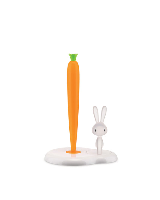 Der Hasen- und Karotten-Küchenrollenhalter ist eine skurrile Ergänzung der Stefano Giovannoni-Kollektion von Küchenutensilien, die für Gesprächsstoff sorgen.