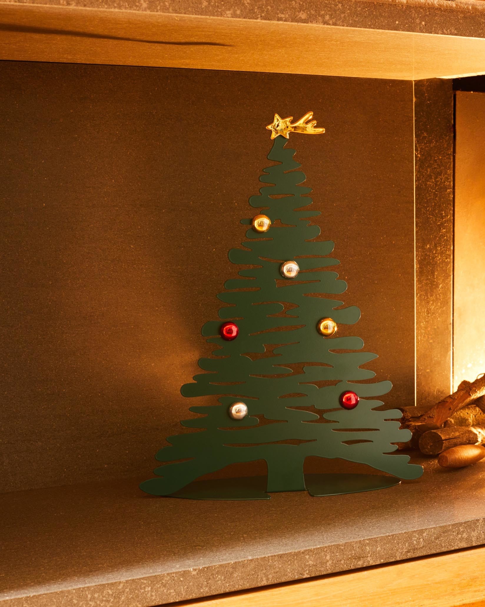 Bark for Christmas Ornament in steel with magnets | Alessi