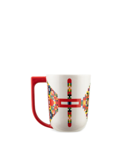Holyhedrics rojo, porcelain Taza Alessi