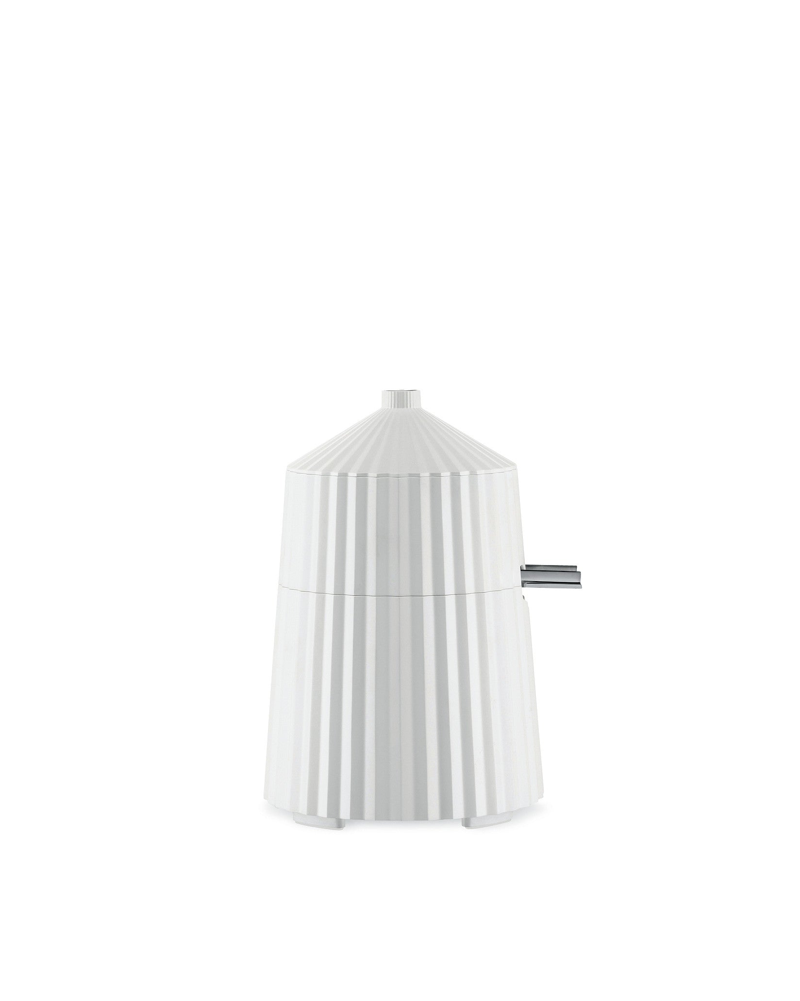 Plissé blanc Presse-agrumes électrique. Fiche européenne. Alessi